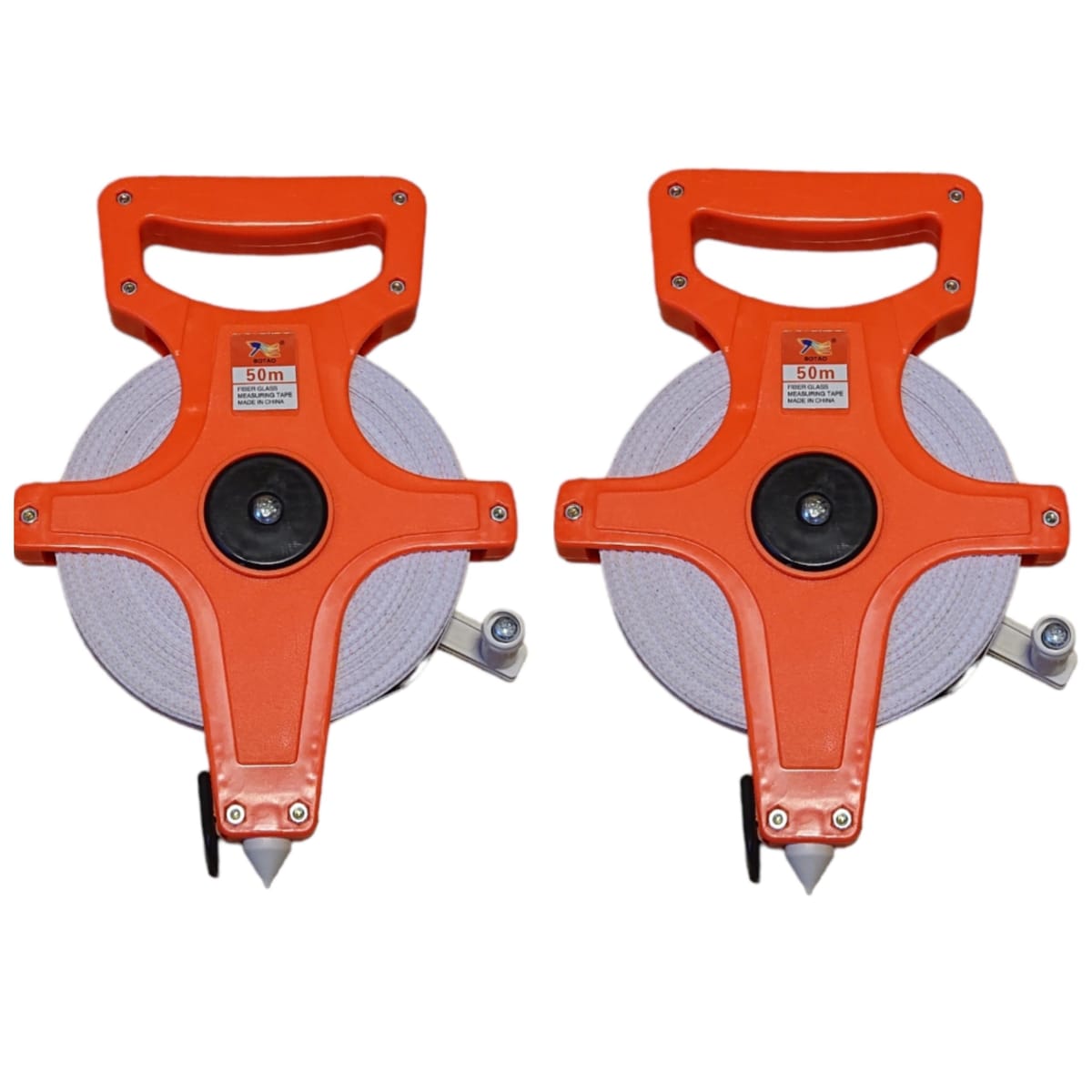 （Manaheart) 巻尺 50mメジャー 巻き尺 距離測定器 採寸 グラウンド 運動場 ライン引き 両面 メモリ メートル 陸上 競技 ライン テープ メートル表示 フィート表示 巻き取り可 簡単測定 測定器 (1)