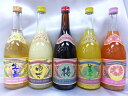 請福酒造所リキュール飲み比べ・梅酒・ゆず・生姜レモン・グレープフルーツ・シークワサー720ml 5本セット (化粧箱無し)