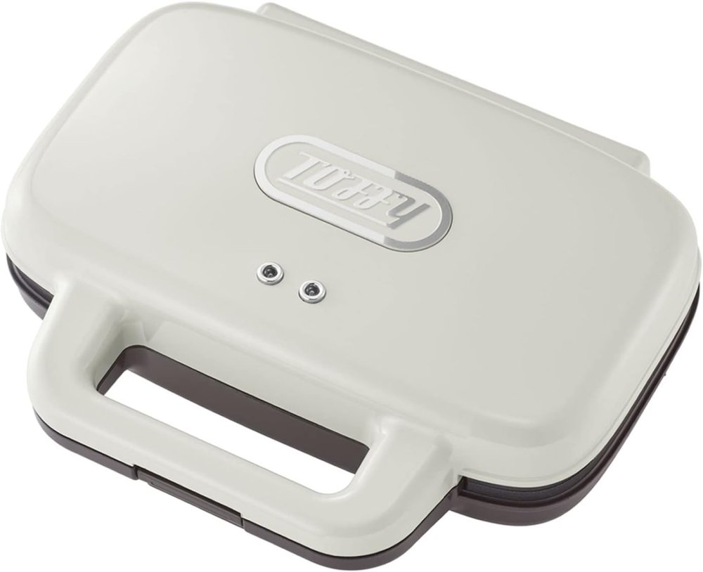 【訳あり】【Toffy/トフィー】 ホットサンドメーカー K-HS4 ワイドプレート ひとり暮らし アッシュホワイト K-HS4-AW
