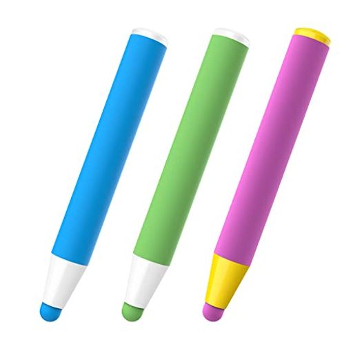 子供用スタイラスペン MIXOO スタイラスペン 3本セット 交換式 シリコンゴムペン先 IPAD/IPHONE/ANDROIDに対応 タブレット 安全性高い 握りやすい 充電不要 子供プレゼント ピンク/グリーン/ブルー