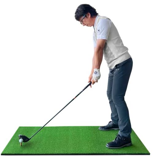 GOLFSTYLE ゴルフマット 大型 PGAプロ監修モデル 100×150CM ゴルフ 練習 マット 素振り スイング 練習用 屋外用 人工芝 PVC 単品