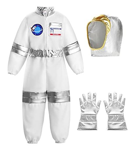 [RELIBEAUTY] 宇宙飛行士 コスチューム キッズ スペース ジャンプスーツ ホワイト 130