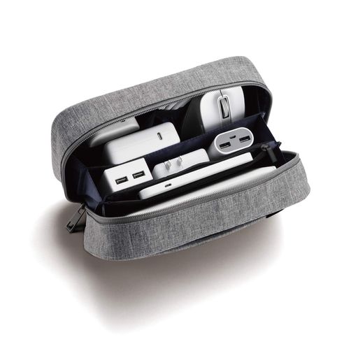 エレコムガジェットポーチ大容量自立型旅行出張テレワークオーガナイズポーチグレーBMA-GP14GY