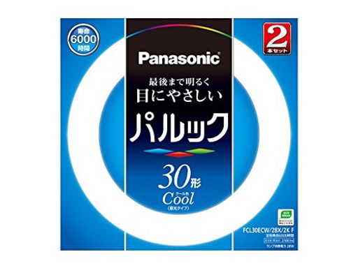 パナソニック 丸形蛍光灯 FCL 30形 2本入 G10Q クール色 パルック FCL30ECW28X2KF