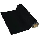 BENECREAT 3M巻 貼りビロード生地 黒 ベルベット生地 幅約40CM 厚さ0.06CM ポリエステル ベロア 貼りシート付 工芸品作り ジュエリーボッ...