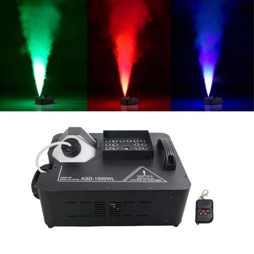 SHARELIFE 1500W 赤、緑、青のLED リモコン ポータブル 白い煙 FOR 舞台照明効果 フォグマシン 気柱 スモークマシーン DMX 512 霧機 FOG MACHINE SM-1500WL