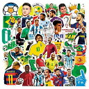 サッカーステッカーセット50枚C罗サッカーステッカーメッシサッカーステッカーサッカーチームシール防水キッズサッカーDIYステッカー