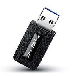 AKEIE WIFI 無線LAN 子機 1300MBPS USB3.0 高速度 デュアルバンド 2.4GHZ/5GHZ 802.11AC技術 複数放熱穴 WPS暗号機能 ミニ USB 小型 無線LANアダプター