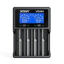 XTAR VC4H リチウム充電器 電池充電器 3.6V/3.7Vリチウムイオン電池 10400~32650 保護回路付21700電池対応 1.2V ニッケル水素電池/ニカド電池対応 AAAA/AAA/AA/A/SC/C TYPE-C入力