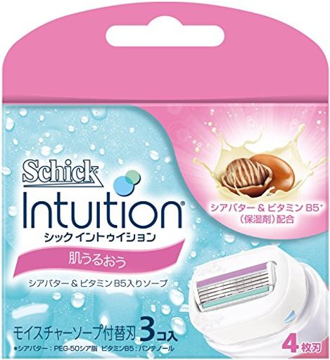 シック SCHICK イントゥイション 替刃 女性用 カミソリ 肌うるおう(3コ入)