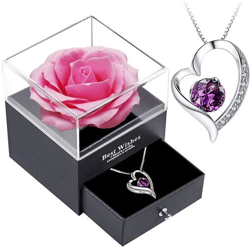 [Laluna]ソープフラワープレゼント人気造花バラ一輪の花創作ジュエリー石鹸花のローズボックスのギフト..