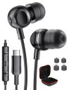 タイプC イヤホン 有線 マイク付き DACチップ・二層イヤーキャップ遮音 TYPE C イヤホン 対応IPHONE 16 PRO MAX PLUS/SAMSUNG GALAXY A53 A54 S24 S23 FE/GOOGLE(2)