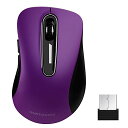 MEMZUOIX 2.4Gワイヤレスマウス、USBレシーバー付きポータブルモバイルコードレスマウス、1200 DPI人間工学に基づいたコンピューターラップトップ、デスクトップ、MAC、PC、5ボタン用のワイヤレスマウス PURPLE(2)