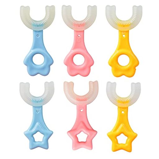 Itisyou歯ブラシ2-6歳の子供赤ちゃんu型歯ブラシこどもu字歯ブラシ子ども歯ブラシ6個入り