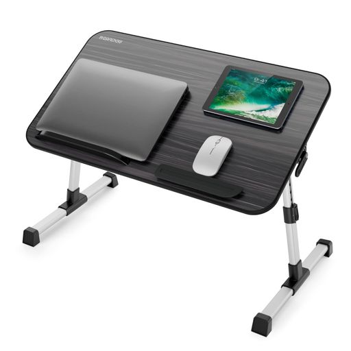 NEARPOW折りたたみ式ノートパソコンスタンドベッドテーブル4つ組み立て方両・右・左利き対応ローテーブ..