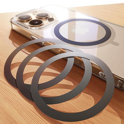 LISEN MAGSAFE リング シール 0.38MM・4個入り 薄型 MAGSAFE シール 強力 軽量 充電可能 MAGSAFEシール 内側に貼る スマホリング 粘着力 マグセーフ シール マグネットリング 磁石 ワイヤレス充電対応 QI