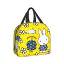 ミッフィーランチバッグ保冷がま口ジッパー付きコンパクトお弁当袋おしゃれポータブル保温ランチバッグ保冷バッグソフトクーラーバッグトート・エコバッグ通勤通学男女兼用手提げバ…