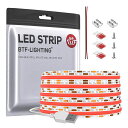 BTF-LIGHTINGFCOBCOBLEDテープライトUSBライト高密度フレキシブルLEDテープライト2M640LEDS/2Mレッド赤色ライト幅8MMストリップライトDC5VUSB6W/M調光可能変形可能切断可能(2)
