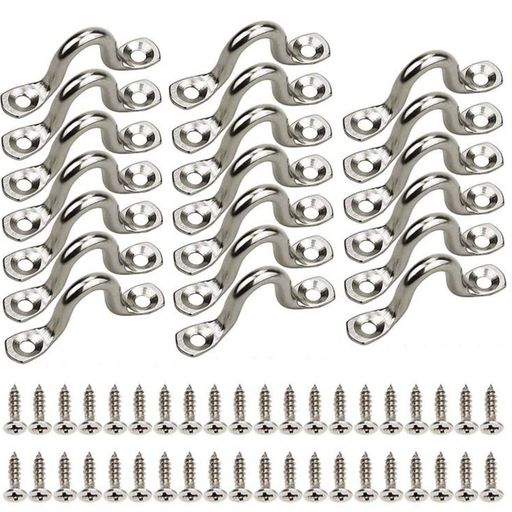 ユアクトアイストラップ固定プレートアイプレートフックデッキループパッドアイアイプレート金具カヤック20個セット(ネジ40個付)