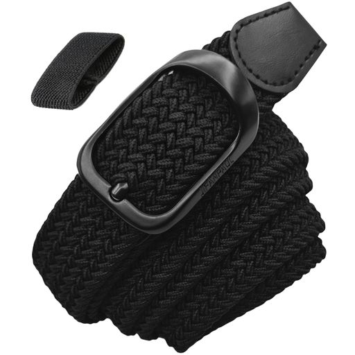 [JIFANPAUL]メッシュベルトメンズ大きいサイズ編み込み穴なしゴムベルト伸びる伸縮ゴルフカジュアルビ..