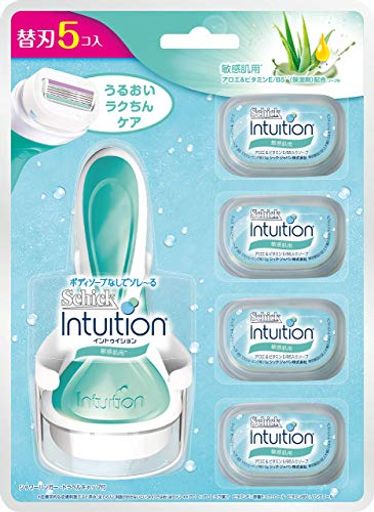 SCHICK(シック) シック SCHICK イントゥイション 敏感肌用 クラブパック 女性用 カミソリ (替刃5コ 内1コは本体に装着済み) 単品 SCHICK(シック) シック SCHICK イントゥイション 敏感肌用 クラブパック 女性用 カミソリ (替刃5コ 内1コは本体に装着済み) 単品