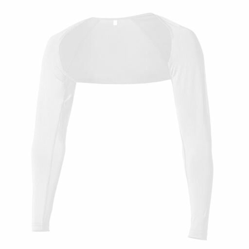 おたふく手袋夏用アームカバーシュラグ[一体型アームカバー接触冷感吸汗速乾コンプレッションUVカット]JW-636ホワイトLサイズ