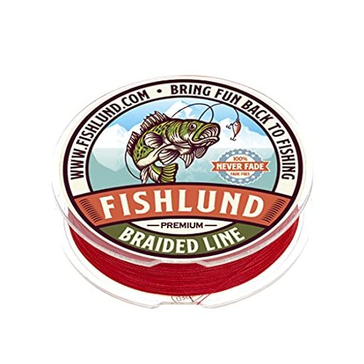 FISHLUND PEライン 色落ちない 釣り糸 耐磨耗性 高強度 高感度 早く水中へ沈む レッド 4本編み 30LB 150M 3.0号