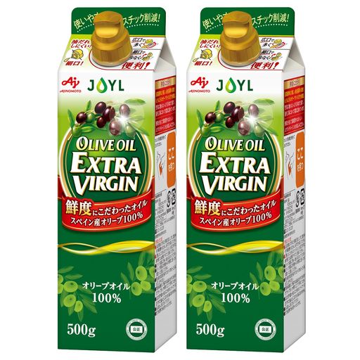 JOYLオリーブオイルエキストラバージン(100%捨てやすい紙容器)味の素J-オイルミルズ紙パック500gx2本