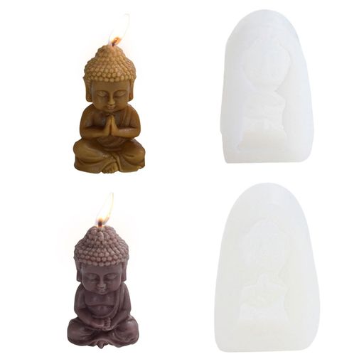 シリコンモールド仏像2個セット如来仏像キャンドルモールドブッダシリコン型キャンドル作り石鹸アロマ..