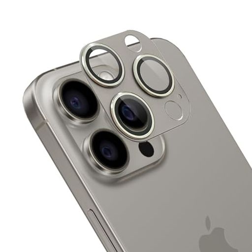 IPHONE 15 PRO/IPHONE 15 PRO MAXカメラフィルム アルミ合金製+AR高透過率強化ガラス APAPEYAレンズ全面保護 15プロカメラカバー 0.25MM超薄 一体型レンズ保護フィルム レンズ保護ケース アイフォン15プロ