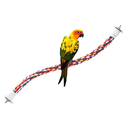 【頑丈な鳥のひも】:彩線と強力なワイヤーを採用し、丈夫で長持ちします。鳥のひもの形は自由に曲げられます。強い支持を提供します。上で安全に楽しく遊んでください。定期的に鳥のおもちゃのケージの形を変えてオウムを生活空間と環境に適応させます。 【鳥の足を鍛える力】:鳥のひもはオウムが空中で飛んだり跳ねたりするのを助けることができます。オウムの足の力とジャンプ力を鍛えることができます。鳥のトレーニング道具です。鳥のために必要な体力活動を提供して、攻撃性と孤独感を減らします。オウムの安定と楽しい気持ちを維持して、健康を改善します。ペットの鳥のために登って下に登って良好な運動を提供して、鳥類の調和と平衡の能力を育成することに役立ちます。 【設置が便利】:この鳥のひもは接頭部を使いやすく、どのサイズのケージにも適しています。さまざまなタイプの生息を創らせます。可愛い鳥のために、柔らかな足をゆっくりと鍛えてくれます。仕事を完成するのに時間がかかりません。上から鳥が飛び降りられます。 【完璧で独特な設計】快適な鳥類の綿糸は安全な支持を提供しています。