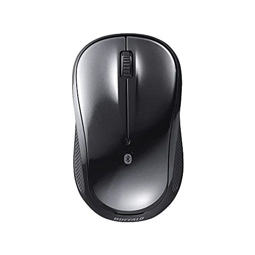 バッファローBluetoothBlueLED静音3ボタンマウスブラックWindows/Mac/Chrome/Android/iOS/iPadOS対応電池長寿命最大450日軽量BSMBB105BK