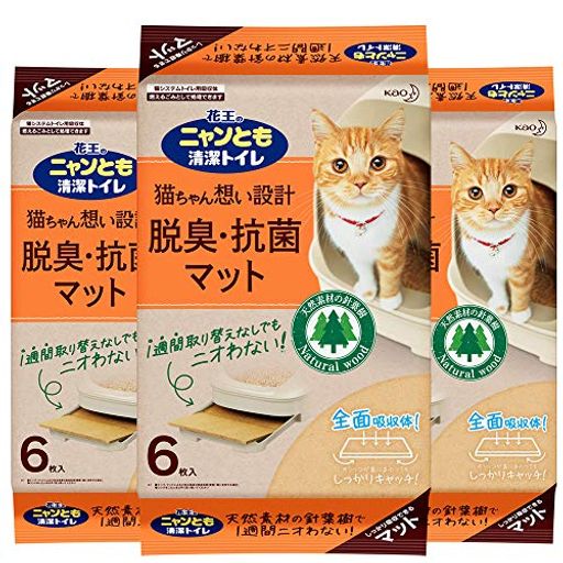 花王 ニャンとも清潔トイレ 脱臭・抗菌マット 6枚入り×3個入り [猫用トイレ]