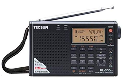 短波/AM/FM DSP処理 BCLラジオ TECSUN PL-310ET(ブラック) 海外短波ラジオ 高感度受信 旧PL-310の後続機種 日本語マニュアル付き
