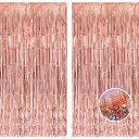 2個セットBRAVESHINEタッセルカーテンキラキラローズゴールド誕生日飾り付け100cm*250cm誕生日飾りカーテンbirthdaydecorationsパーティーデコレーションpartydecoration