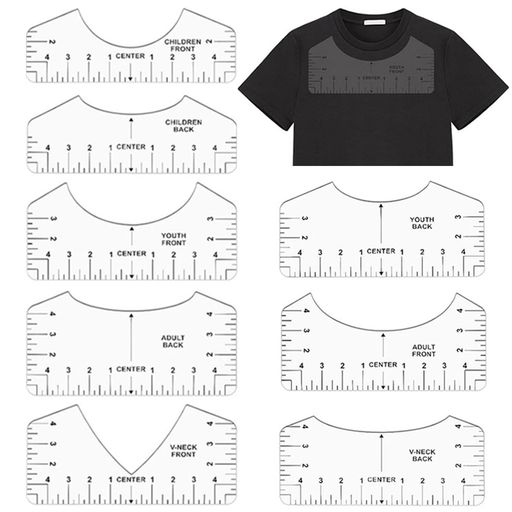 【可撓性材料】&#128085; これらのTシャツ整列ツールは良質なPVC材料で作られ、柔軟で耐摩耗性があり、丈夫で耐久性があり、破断しにくい。変形せずに自由に曲げることができ、再利用することができます。 【8種類のTシャツ定規】&#128085; パッケージには、大人、青少年、歩行児童、Vネックに適した8点前後のTシャツスケールガイドが含まれている。服装のサイズ表のマークがはっきりしていて、読みやマークがしやすい。このセットは、すべてのサイズの家庭のニーズに対応できます。 【透明設計】&#128085; 私たちのTシャツ定規は透明なデザインを採用しており、定規の数字と比率が一目でわかり、異なる色のシャツに使用するときに読みやすい。Tシャツを設計する際に精度の高い測定と位置合わせを提供します。 【使いやすい】&#128085; これらのTシャツセンターツールは非常に簡単に使用できます。定規をシャツの襟に合わせ、押す前にはっきりした測定マークを使って画像を中央に配置するだけでいい。シャツとTシャツを正確に揃えるのに役立ちます。 【広く使用】&#128085; 私たちのTシャツセンタリング定規ツールはさまざまな場面に適しており、日常生活のさまざまな体型のニーズを満たすことができます。