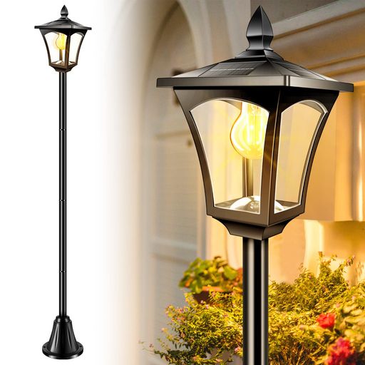 【昇級版】TANKAOガーデンライトソーラー屋外暖色和風庭園灯ソーラー街灯庭用ライトポール防水装飾雰囲気おしゃれレトロ感装飾12時間照明光センサー付き自動点灯消灯防犯対策外灯太陽…