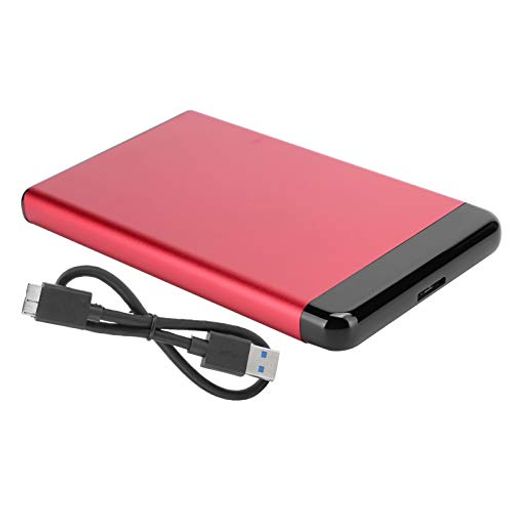 外付けハードドライブ外付けハードドライブ4テラバイトアルミ合金モバイルハードディスクボックスUSB3.0ポータブル2.5IN SSD HDD SATAアルミ合金エンクロージャ8テラバイト (赤)