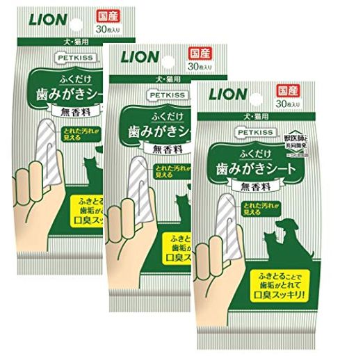 ライオン (LION) ペットキッス (PETKISS) PETKISS 歯みがきシート 30枚X3P