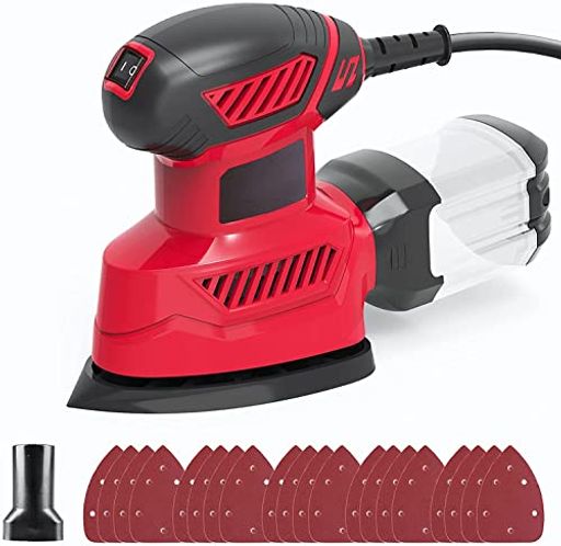 RUKI電動サンダーサンダー14000RPMコンパクト電動ベルトサンダー20個サンドペーパー日本語説明書付き装..