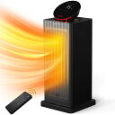 BREEZOMEヒーターセラミックヒーター1200W電気ファンヒーター小型24Hタイマー速暖温度調節可能自動首振り3段階風量LED大型ディスプレ暖房器具省エネ記憶機能リモコン付き四季適用冷暖両用…