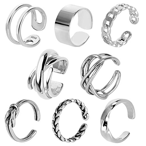 [TISZINK] 指輪 メンズ リングメンズ 8点セットフリーサイズ ファッションリング シルバーリング 指輪 リング セットアクセサリー めん..