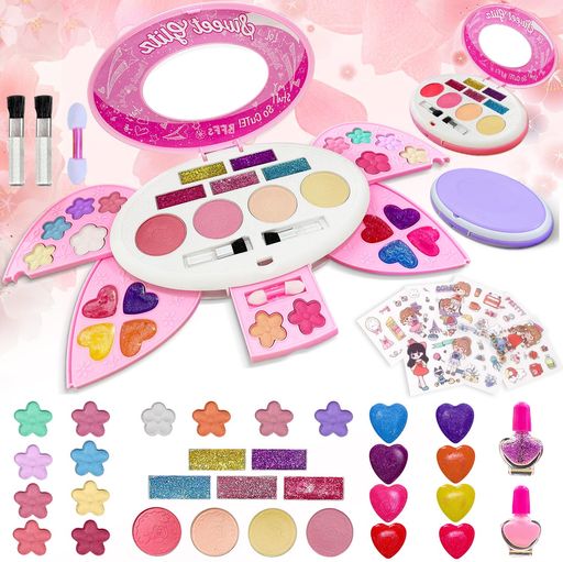 お化粧セット子ども用メイクアップ女の子コスメセットなりきりごっこ遊びおままごと粧品おもちゃ知育玩具本物の洗えるコスメ安全無毒鏡付きパーティー/ゲーム/ハロウィン/クリスマス… お化粧セット子ども用メイクアップ女の子コスメセットなりきりごっこ遊びおままごと粧品おもちゃ知育玩具本物の洗えるコスメ安全無毒鏡付きパーティー/ゲーム/ハロウィン/クリスマス…