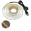 LEDテープライト LHY LEDテープ 貼レルヤ USB 5V 200CM 120灯 高輝度 白ベース 正面発光 切断可能 間接照明・両面テープで好きな場所に...