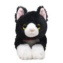 サンレモンひざねこハチワレS13x36x15cmぬいぐるみアニマルP-6242