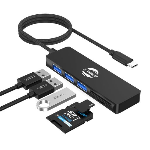 USBCハブアダプタ5-in-1ドッキングステーションUSBハブType-C変換アダプタ【1つのUSB3.1/2つのUSB2.0/M..