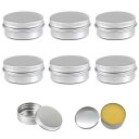 PAVIKE クリーム容器 アルミ 軟膏容器 クリーム容器 旅行 小分け【15ML×6個】 アルミケース 小物入れ クリームジャー 軽量 密封性 保存容器 小分け容器 手作りローション クリーム 軟膏 化粧品 手工芸品 収納 携帯用 旅行用品 アルミ(4)