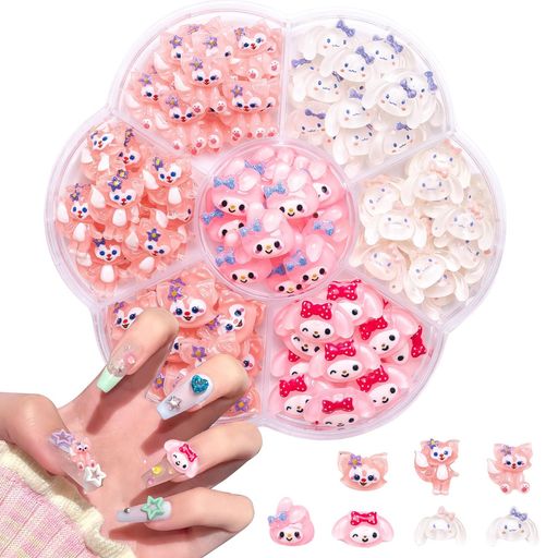 デコパーツネイルパーツ1箱の漫画の釘の装飾のかわいく大きい釘の石3d3D宝石類の部品はハンドメイドの..