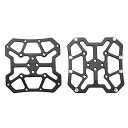 NATRUSS 自転車ペダルアダプター SPD用 1ペア アルミニウム合金 自転車クリップレスペダルプラットフォームアダプター(ブラック)