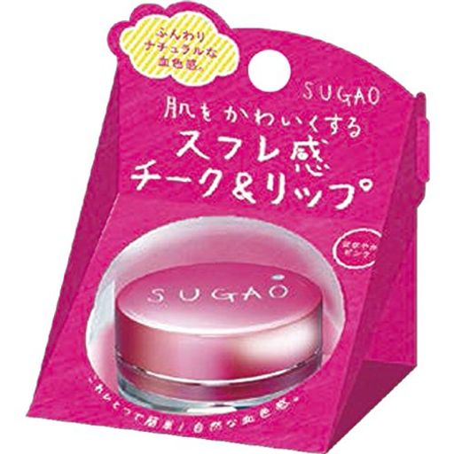 スガオ (SUGAO) スフレ感 チーク&リップ はなやかピンク 6.5G